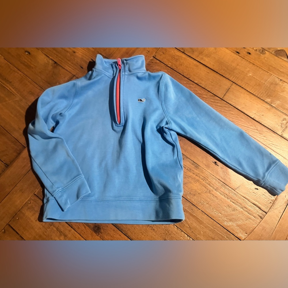Vineyard Vines Light Blue Boys Quarter Zip - Picture 4 of 4